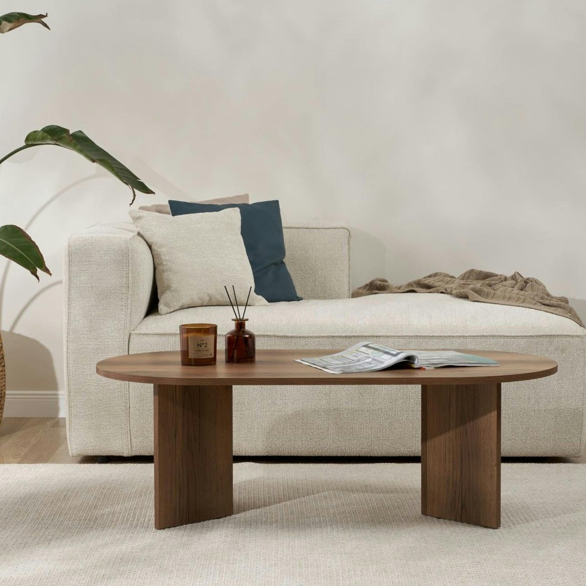 Contemporary Oval Coffee Table