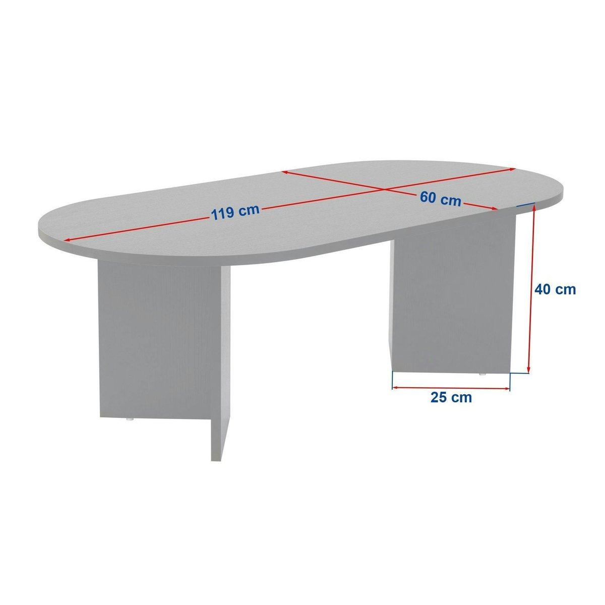 Contemporary Oval Coffee Table