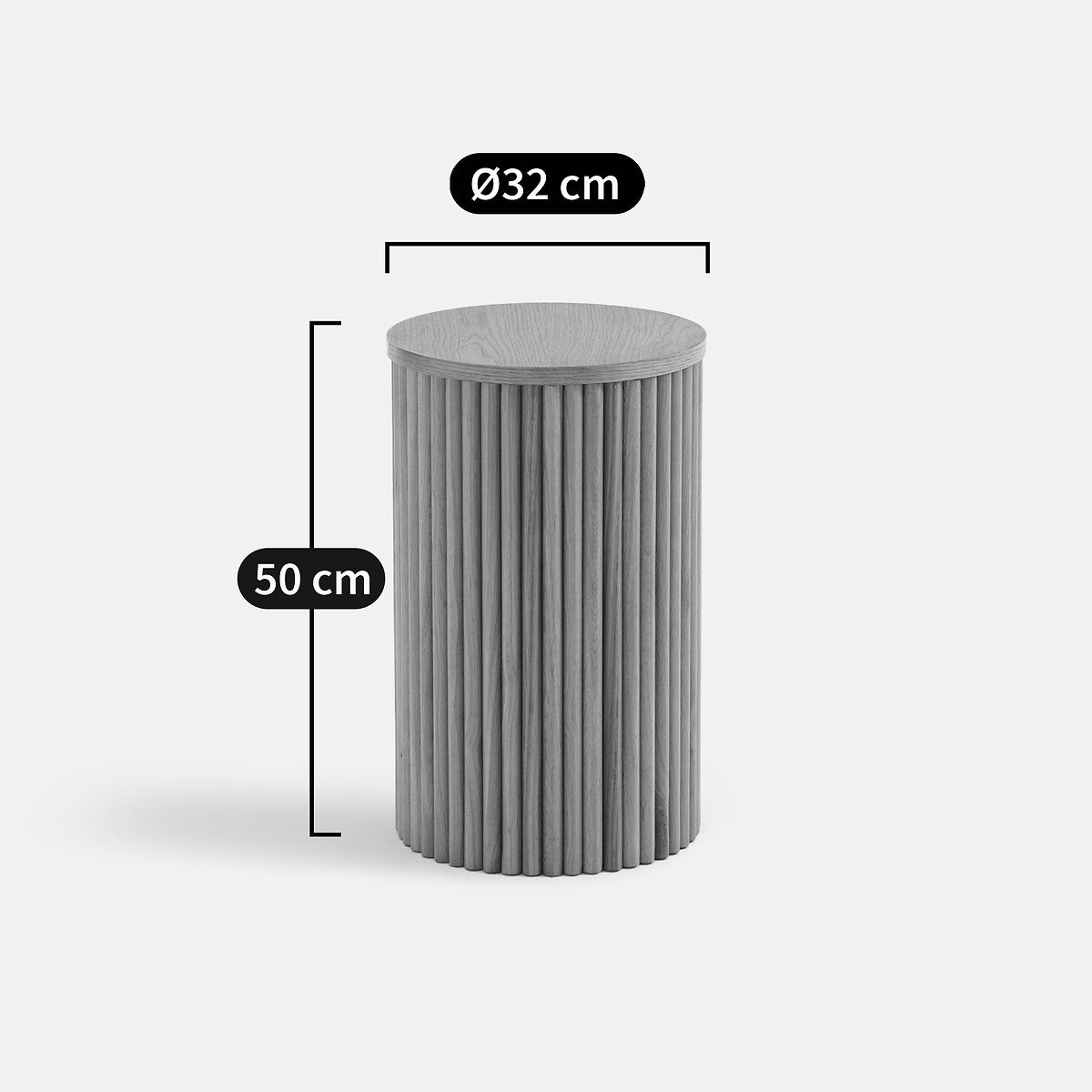 Stripped Round Side Table